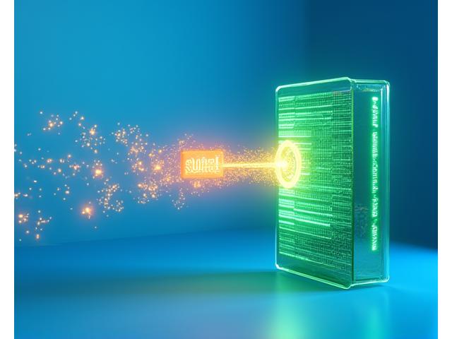 問い合わせフォームから個人情報が安全なサーバーへ流れる様子を抽象的なフローチャートで表現。データが保護されていることを視覚化。